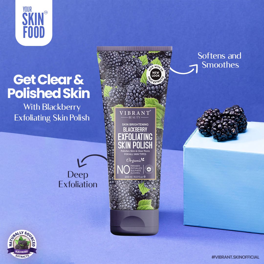 Vibrant Beauty Skin Brightening Blackberry Exfoliating Skin Polish (200ml)Vibrant Beauty Skin Brightening Blackberry Exfoliating Skin Polish (200ml)